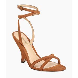 Veronica Beard Manuela 95MM brown suede Leather Sandals heels size 8